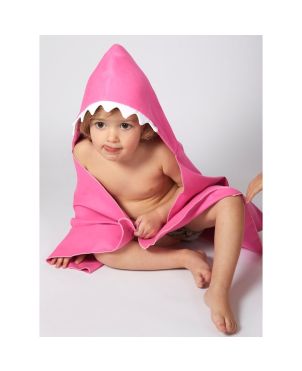 ΠΑΙΔΙΚΗ ΠΕΤΣΕΤΑ ΠΟΝΤΣΟ, MICROFIBER, SHARK PINK