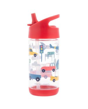 Πλαστικό Παγούρι με Καλαμάκι, Flip Top, 350ml - Transportation