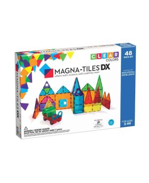 Μαγνητικό Παιχνίδι, Magna Tiles, Clear Colors DX 48κομ