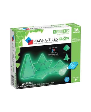 Μαγνητικό Παιχνίδι, Magna Tiles, Glow, 16 κομ