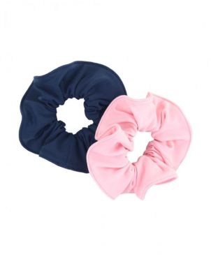 Σετ 2 Scrunchies Μαλλιών, Navy & Pink