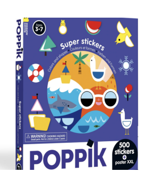 Κουτί με 500 αυτοκόλλητα, Sticker box - Χρώματα και Σχήματα