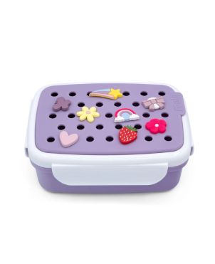 Bento Φαγητοδοχείο με Charms Μωβ
