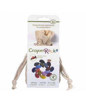Crayon Rocks, 16 χρώματα σε λευκό πουγκί