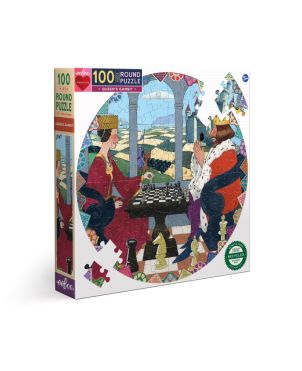 Round Puzzle 100pcs, Queen's Gambit