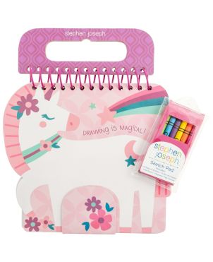 Μπλοκ Ζωγραφικής με Αυτοκόλλητα, Unicorn