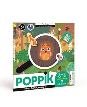 50 Aυτοκόλλητα & 2 Αφίσες, My First Stickers - The Forest, Poppik
