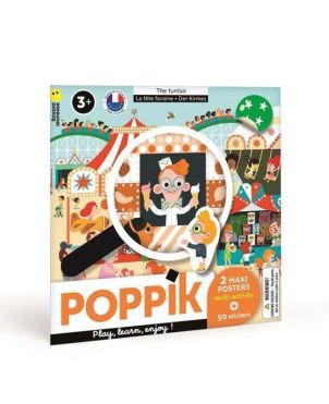 50 Aυτοκόλλητα & 2 Αφίσες, My First Stickers - The Funfair, Poppik
