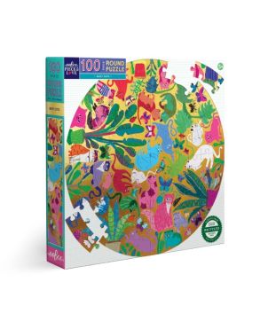 Παιδικό Round Puzzle 100 pcs, Busy Cats