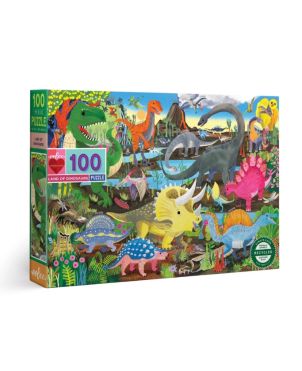 Παιδικό Puzzle 100 pcs, Land of Dinosaurs