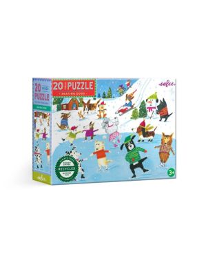 Puzzle 20pcs, Skating Dogs