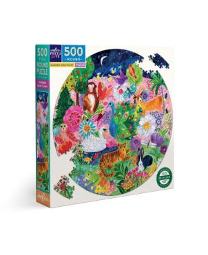 Round Puzzle 500pcs, Garden Sanctuary