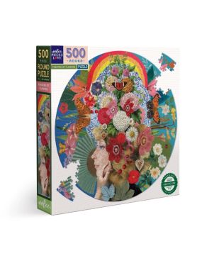 Round Puzzle 500pcs, Theatre of flowers