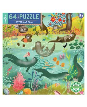 Παιδικό Puzzle 64pcs, Otters at Play