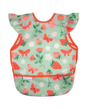 Αδιάβροχη Παιδική Σαλιάρα Με Τσέπη, Strawberry