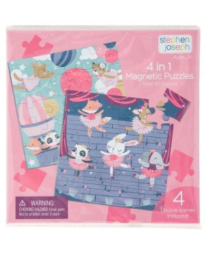 Μαγνητικό Παιχνίδι, 4in1 Puzzle, Girl