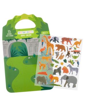 Βιβλίο Με Αφρώδη Επαναχρησιμοποιούμενα Αυτοκόλλητα, Zoo