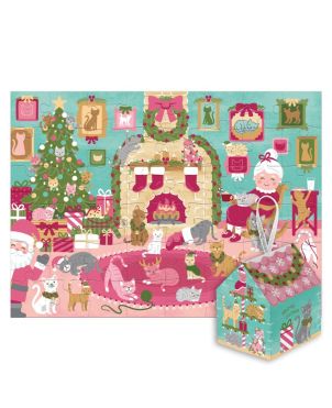 Xριστουγεννιάτικο Puzzle 48 κομ., Σε Σπιτάκι Στολίδι, Γάτα