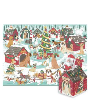 Xριστουγεννιάτικο Puzzle 48 κομ., Σε Σπιτάκι Στολίδι, Σκύλος