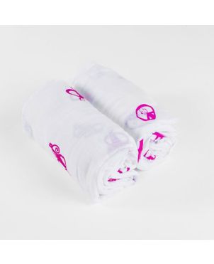 Οργανικές Swaddle Κουβέρτες 2 τμχ, Pink