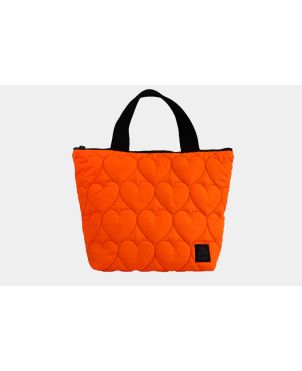 Τσάντα,  Bleecker & Love, Tote Bag, Hearts Neon Orange